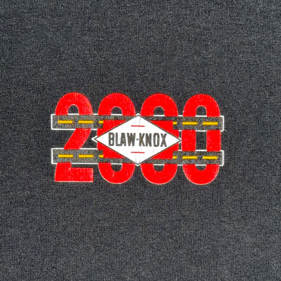 Vintage Blaw Knox Shirt Adult 2XL Black Paver Construction Road Work PF 3200 Y2K - Picture 3 of 8